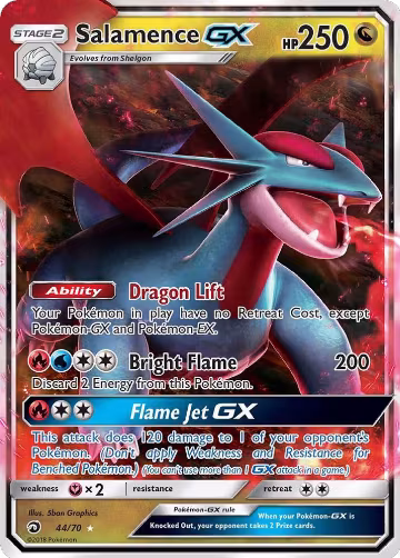 Salamence GX (44/70), Dragon Majesty — Pokémon card price