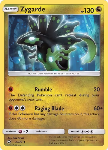 Zygarde (49/70), Dragon Majesty — Pokémon card price
