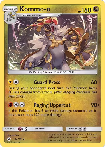 Kommo-o (54/70), Dragon Majesty — Pokémon card price