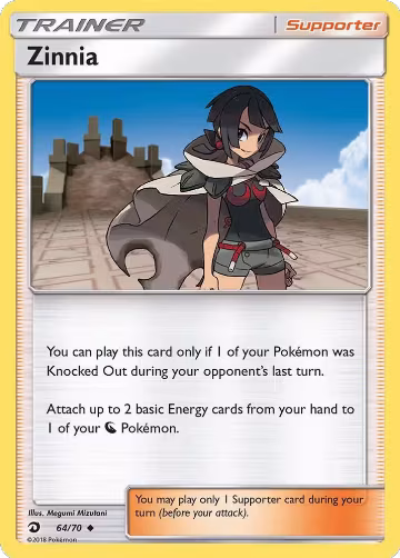 Zinnia (64/70), Dragon Majesty — Pokémon card price