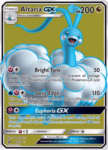 Altaria GX (Full Art) (68/70), Dragon Majesty — Pokémon card price