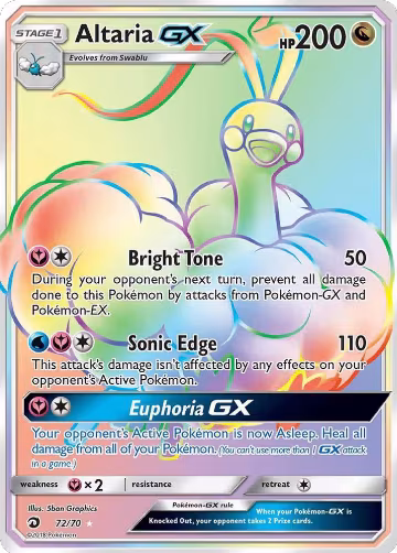 Altaria GX (Secret) (72/70), Dragon Majesty — Pokémon card price
