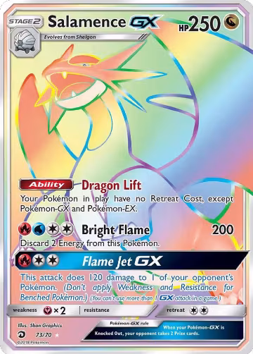 Salamence GX (Secret) (73/70), Dragon Majesty — Pokémon card price