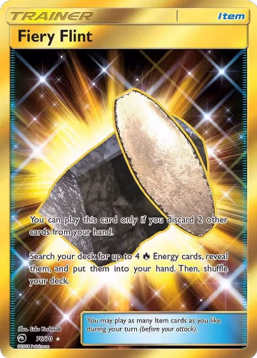 Fiery Flint (Secret) (76/70), Dragon Majesty — Pokémon card price