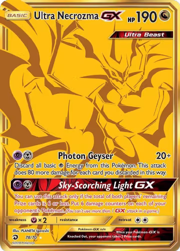 Ultra Necrozma GX (Secret) (78/70), Dragon Majesty — Pokémon card price