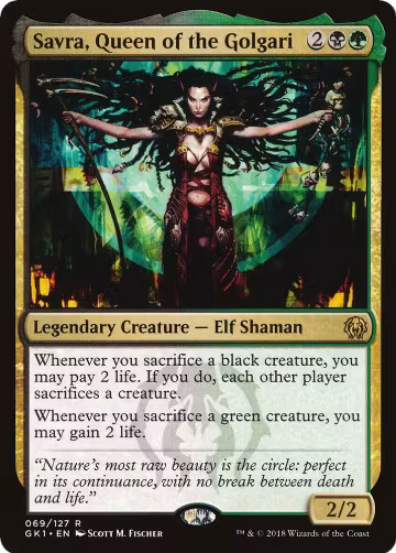 Savra, Queen of the Golgari (69), Guilds of Ravnica: Guild Kits — Magic card price