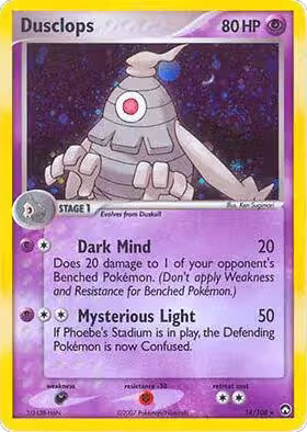 Dusclops - 14/108 (EX Power Keepers) (014/108), Deck Exclusives — Pokémon card price