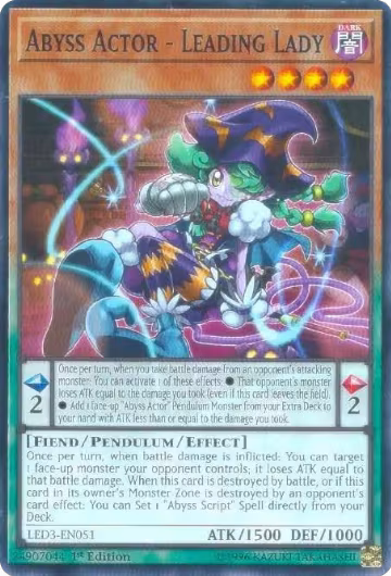 Abyss Actor - Leading Lady (LED3-EN051), Legendary Duelists: White Dragon Abyss — Yu-Gi-Oh! card price