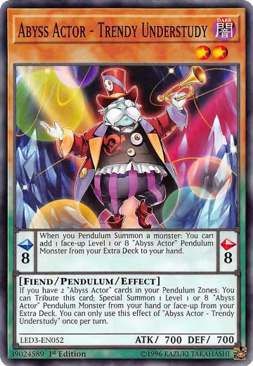 Abyss Actor - Trendy Understudy (LED3-EN052), Legendary Duelists: White Dragon Abyss — Yu-Gi-Oh! card price