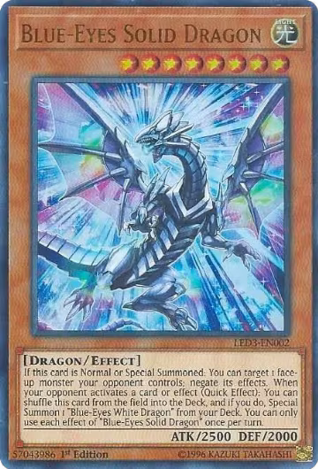 Blue-Eyes Solid Dragon (LED3-EN002) — card price