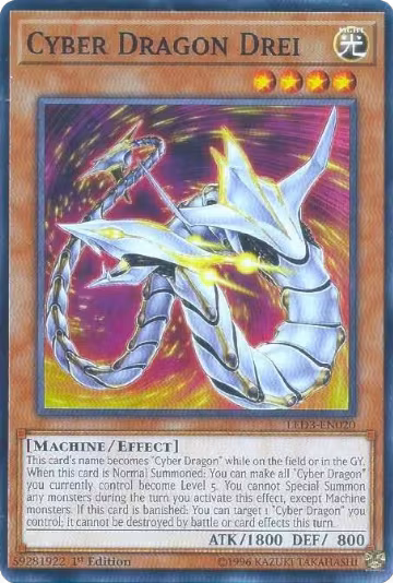 Cyber Dragon Drei (LED3-EN020), Legendary Duelists: White Dragon Abyss — Yu-Gi-Oh! card price