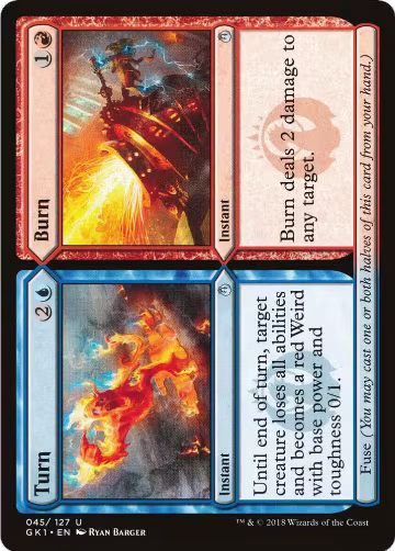 Turn // Burn (45), Guilds of Ravnica: Guild Kits — Magic card price