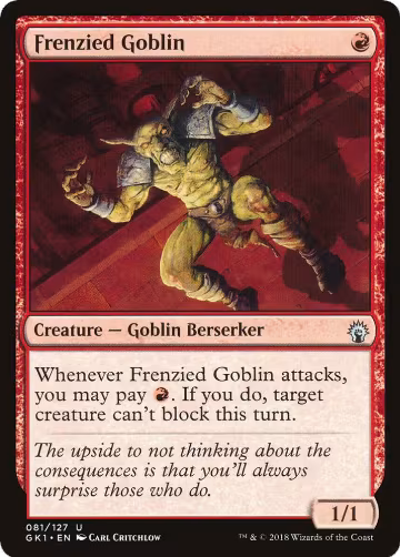 Frenzied Goblin (81), Guilds of Ravnica: Guild Kits — Magic card price