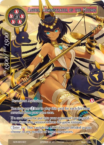 Anubis, Administrator of the Hounds (Secret) (NDR-SEC002), New Dawn Rises — Force of Will card price