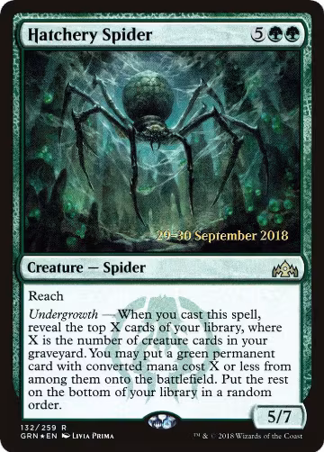 Hatchery Spider (132), Prerelease Cards — Magic card price