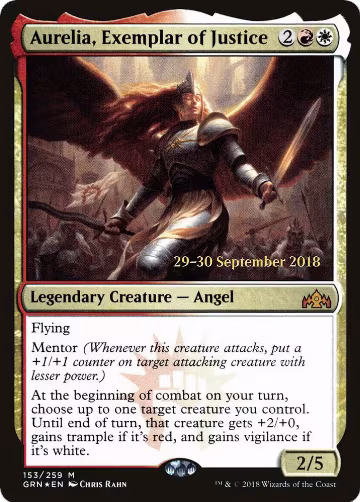 Aurelia, Exemplar of Justice (153), Prerelease Cards — Magic card price