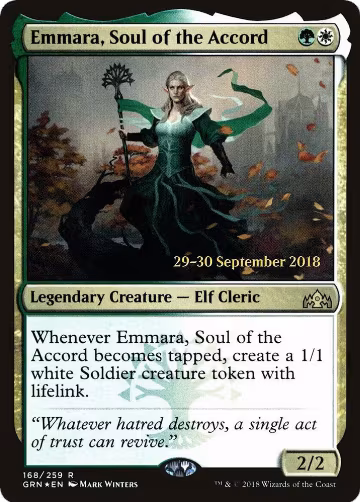 Emmara, Soul of the Accord (168), Prerelease Cards — Magic card price