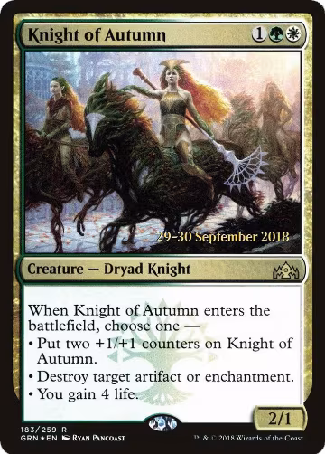 Knight of Autumn (183), Prerelease Cards — Magic card price