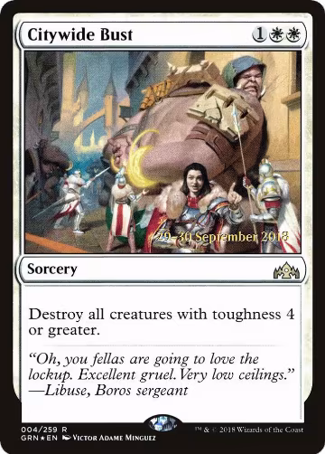 Citywide Bust (4), Prerelease Cards — Magic card price