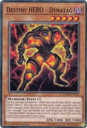 Destiny HERO - Dynatag (LEHD-ENA10), Legendary Hero Decks — Yu-Gi-Oh! card price