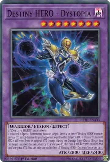 Destiny HERO - Dystopia (LEHD-ENA33), Legendary Hero Decks — Yu-Gi-Oh! card price