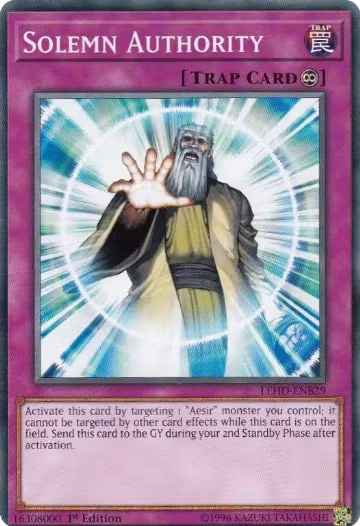 Solemn Authority (LEHD-ENB29), Legendary Hero Decks — Yu-Gi-Oh! card price