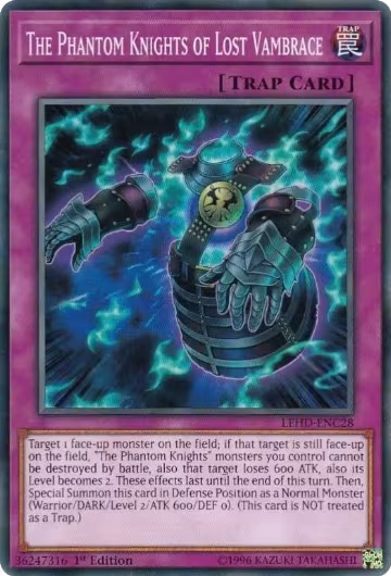 The Phantom Knights of Lost Vambrace (LEHD-ENC28), Legendary Hero Decks — Yu-Gi-Oh! card price