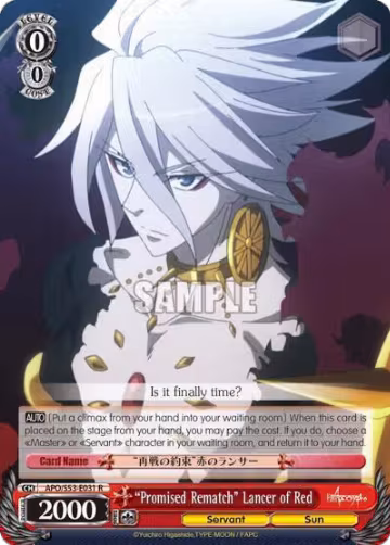 "Promised Rematch" Lancer of Red (APO/S53-E031 R), Fate/Apocrypha — Weiß Schwarz card price