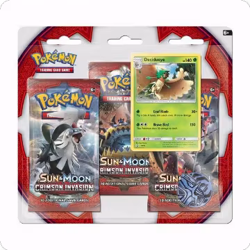 Crimson Invasion 3 Pack Blister [Decidueye], SM - Crimson Invasion — Pokémon sealed product price