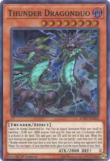 Thunder Dragonduo (SOFU-EN022), Soul Fusion — Yu-Gi-Oh! card price