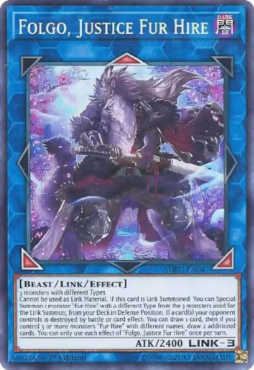 Folgo, Justice Fur Hire (SOFU-EN047), Soul Fusion — Yu-Gi-Oh! card price