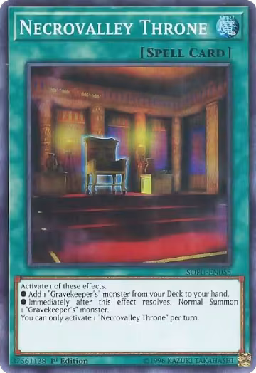 Necrovalley Throne (SOFU-EN055), Soul Fusion — Yu-Gi-Oh! card price
