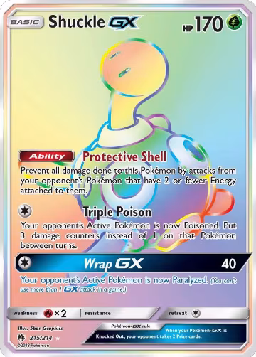 Shuckle GX (Secret) (215/214), SM - Lost Thunder — Pokémon card price
