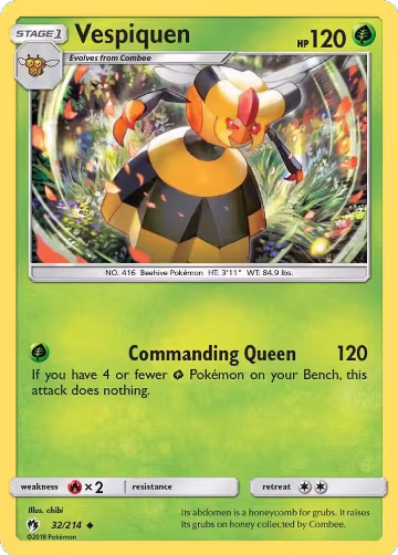 Vespiquen (32/214), SM - Lost Thunder — Pokémon card price