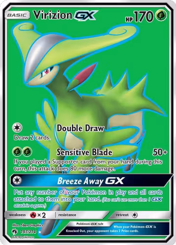 Virizion GX (Full Art) (197/214), SM - Lost Thunder — Pokémon card price