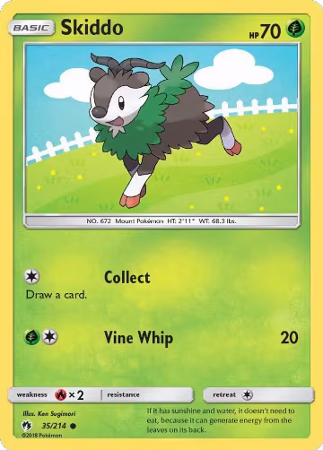 Skiddo (35/214), SM - Lost Thunder — Pokémon card price