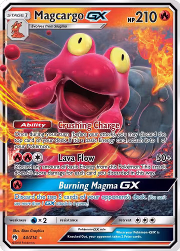Magcargo GX (44/214), SM - Lost Thunder — Pokémon card price