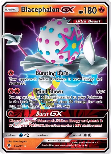 Blacephalon GX (52/214), SM - Lost Thunder — Pokémon card price