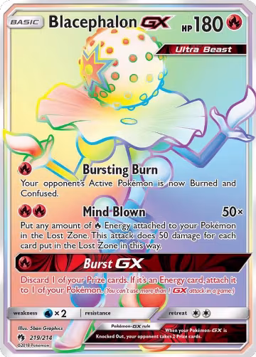 Blacephalon GX (Secret) (219/214), SM - Lost Thunder — Pokémon card price