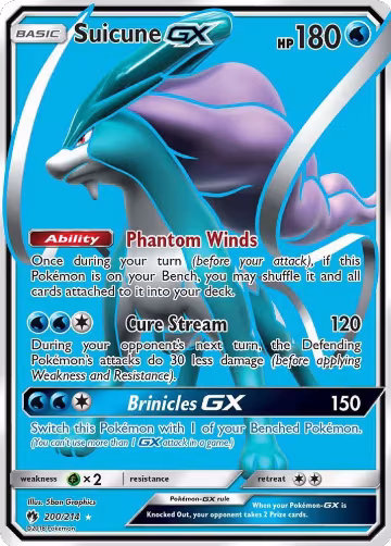 Suicune GX (Full Art) (200/214), SM - Lost Thunder — Pokémon card price