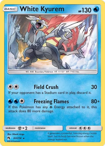 White Kyurem (63/214), SM - Lost Thunder — Pokémon card price