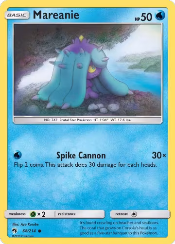 Mareanie (68) (68/214), SM - Lost Thunder — Pokémon card price