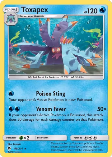 Toxapex (69/214), SM - Lost Thunder — Pokémon card price