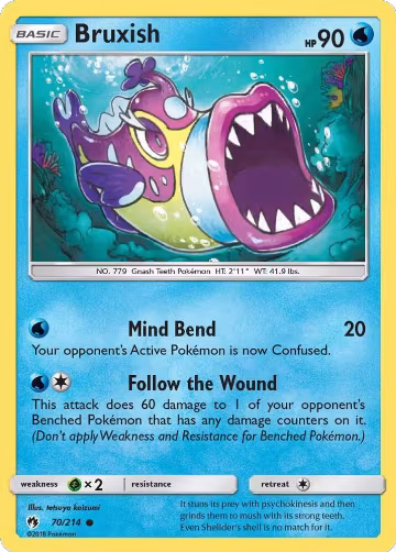Bruxish (70/214), SM - Lost Thunder — Pokémon card price