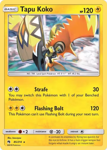 Tapu Koko (85/214), SM - Lost Thunder — Pokémon card price