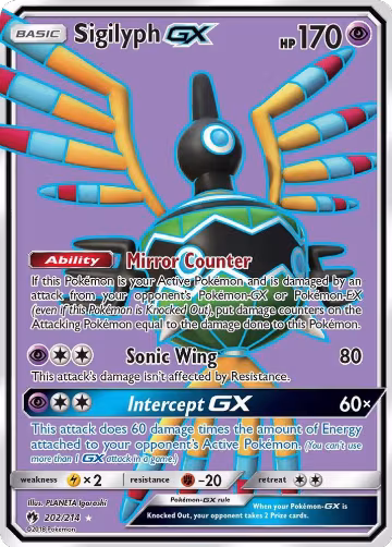 Sigilyph GX (Full Art) (202/214), SM - Lost Thunder — Pokémon card price