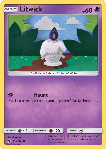 Litwick (101/214), SM - Lost Thunder — Pokémon card price