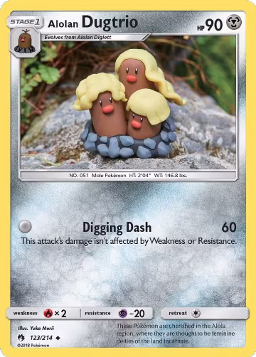 Alolan Dugtrio (123/214), SM - Lost Thunder — Pokémon card price