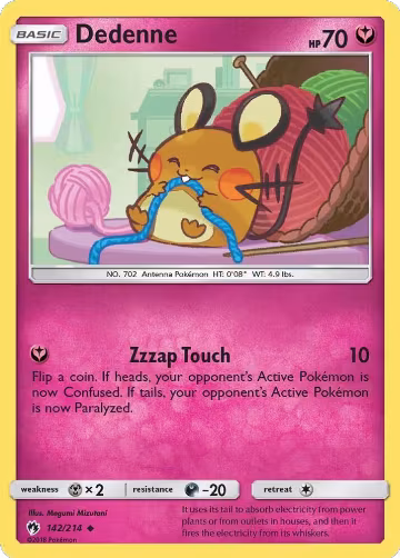 Dedenne (142) (142/214), SM - Lost Thunder — Pokémon card price