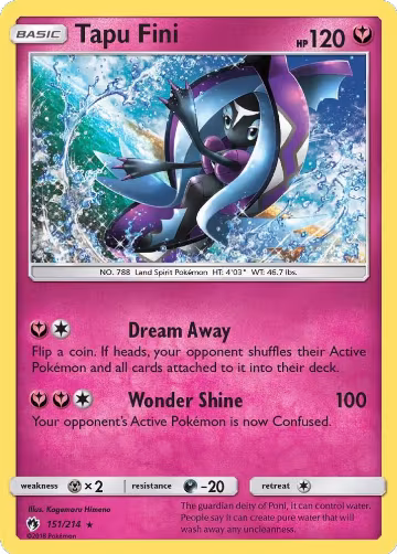 Tapu Fini (151/214), SM - Lost Thunder — Pokémon card price